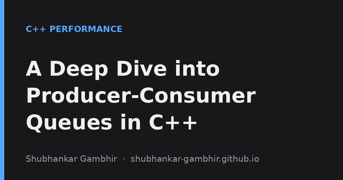 A Deep Dive into Producer-Consumer Queues in C++