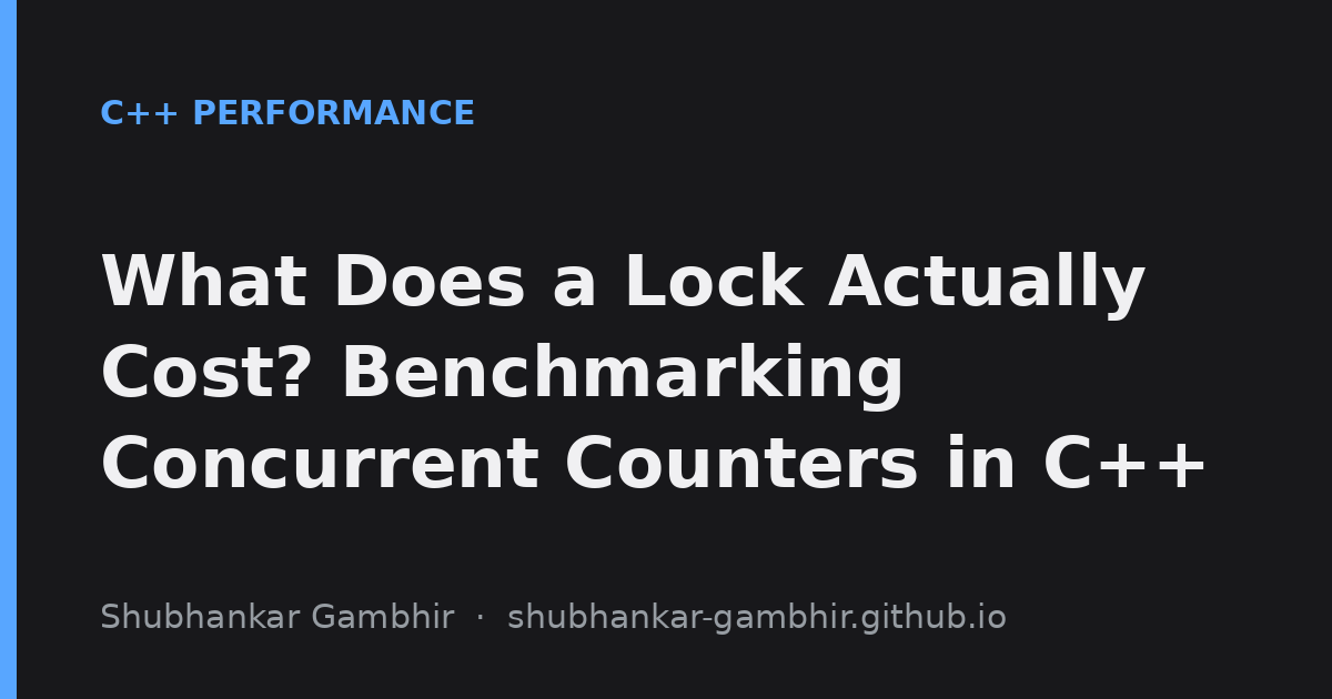 What Does a Lock Actually Cost? Benchmarking Concurrent Counters in C++